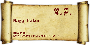 Magy Petur névjegykártya